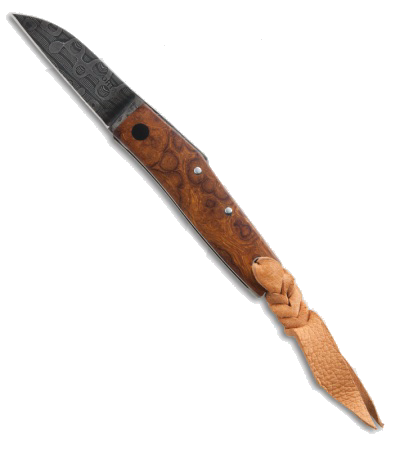 product image for Hiroaki-Ohta OFF-SS Friction Folder Desert Ironwood Damascus Steel