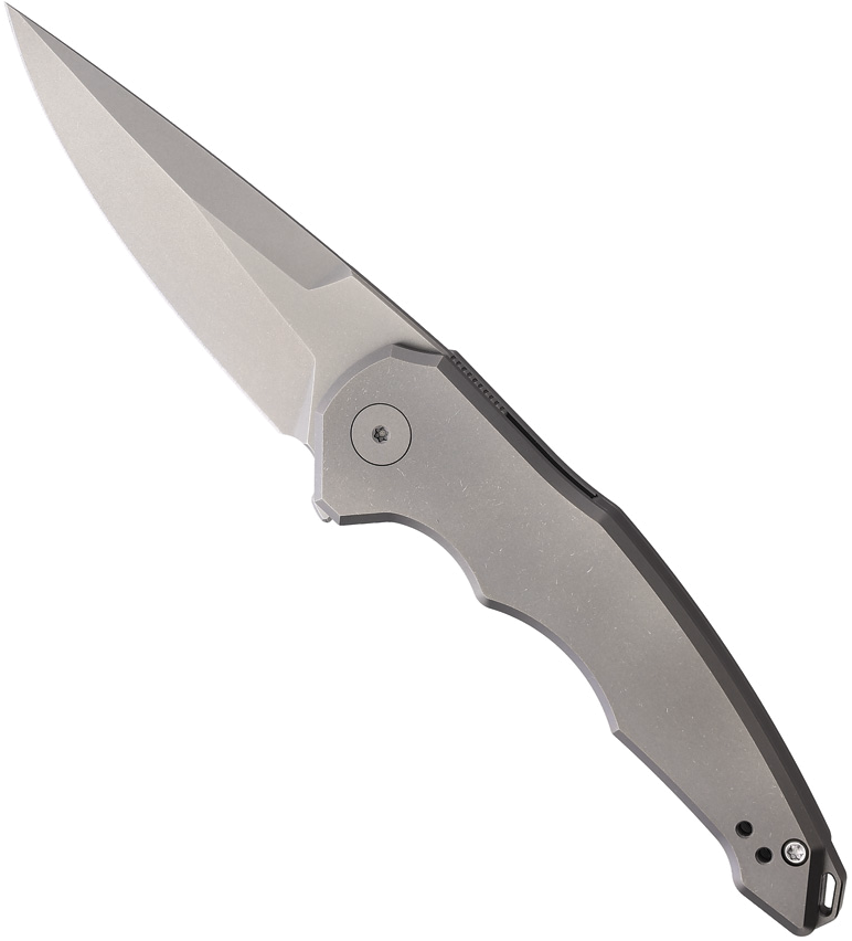 product image for Hoback Knives Stonewash Titanium One Sam Framelock 3.25