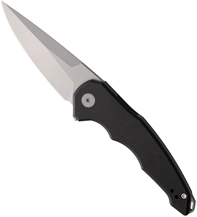 product image for Hoback Knives Black DLC Coated Titanium One Sam Framelock 3.25"