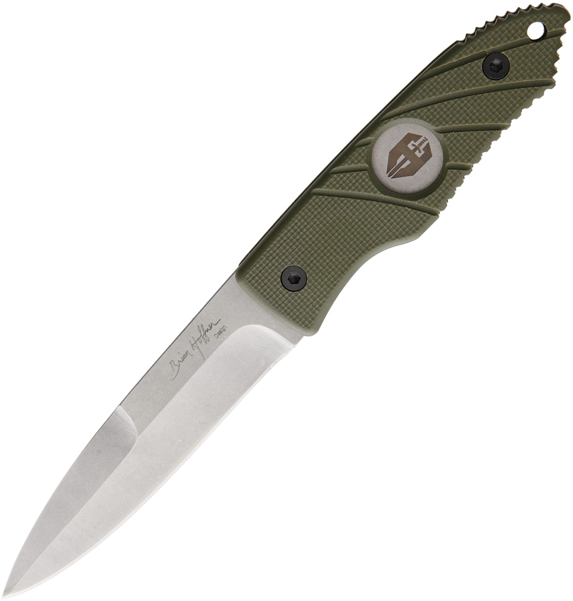 product image for Hoffner Knives Olive Green Hand Spear 4.875"