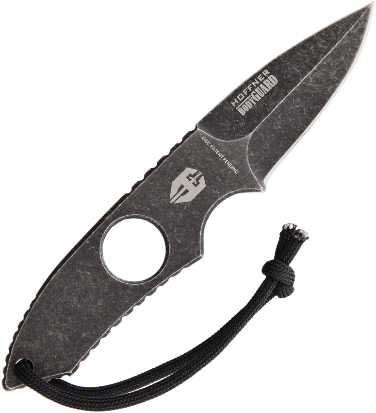 Hoffner Knives Bodyguard Neck Knife Black 2.375" 440C Stainless product image