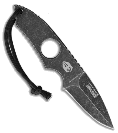 product image for Hoffner Knives Bodyguard Black 440C Stainless Steel Fixed Blade Neck Knife