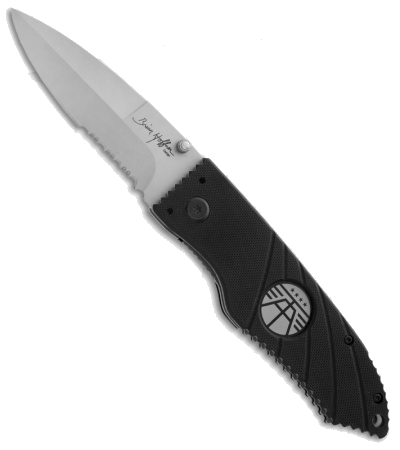 product image for Hoffner Folding Knife Black G-10 Handle 440C Spear Point Blade