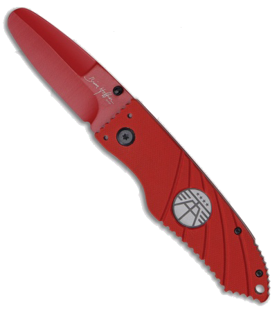 product image for Hoffner Red G-10 Liner Lock Trainer Knife Flatline