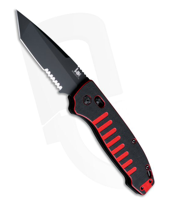 product image for Hogue HK Ballista XL Red Black Automatic Folder S30V Steel 54540