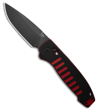 product image for Hogue Ballista XL Tanto Automatic Knife Red Black G-10 3.5" Black Serr