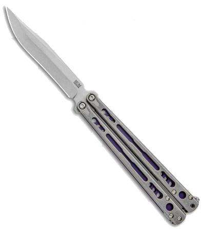product image for HOM Design Chimera Green Titanium CF Balisong Knife