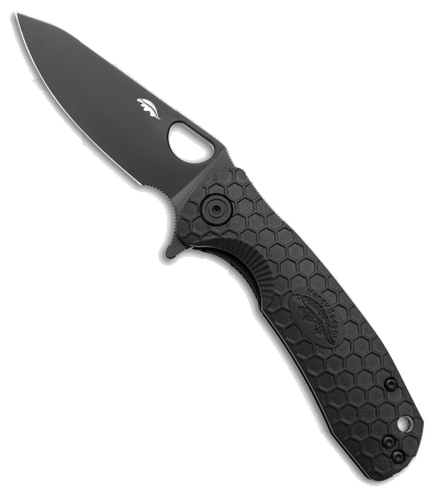 product image for Honey Badger Black Medium Flipper Leaf Shape FRN 3.25" Black DLC Knife