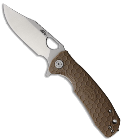 product image for Honey Badger Medium Flipper Tan FRN Pocket Knife