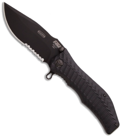 product image for HTM Gun Hammer Black Bowie Spring Assisted Knife S30V