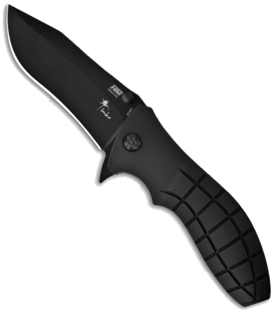 product image for HTM Snap Black Folding Knife 154-CM Clip Point Blade
