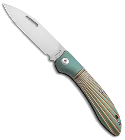 product image for J.E. Made Phoenix Titanium Slip Joint Knife Satin Blade