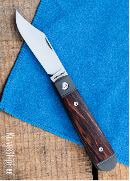 product image for Jack Wolf Little Bro Jack CPM-S90V Titanium Rosewood Pocket Knife