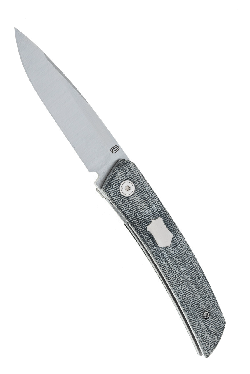 product image for Jared Oeser F22 Kickstop Flipper Black Canvas Micarta