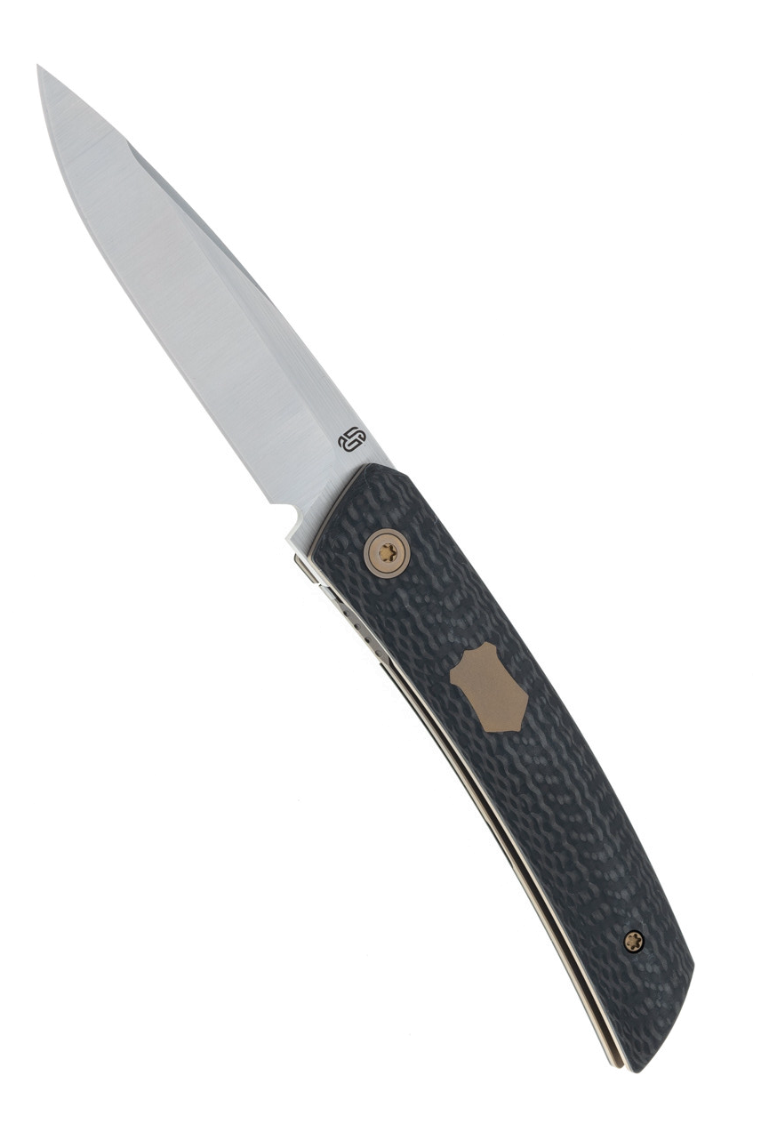 product image for Jared Oeser F22 Kickstop Flipper Carbon Fiber Bronze Hardware