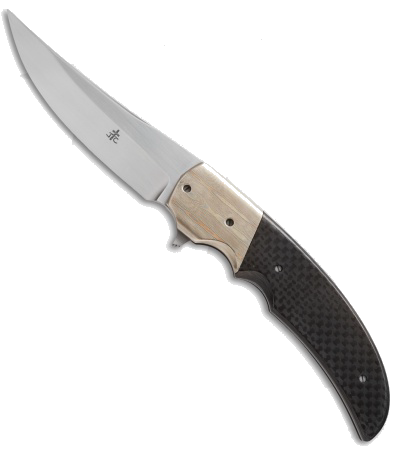 product image for Jason-Clark Custom Persian Flipper Knife Black Carbon Fiber Mokume 3.75 CPM-154