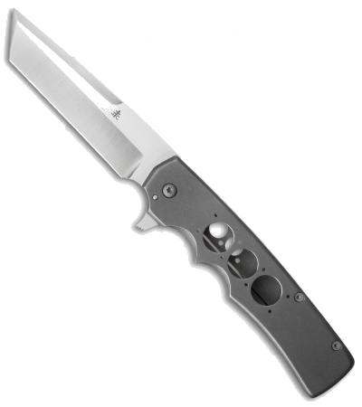 product image for Jason Clark Custom Tanto Flipper Knife Titanium Stonewashed CTS-XHP