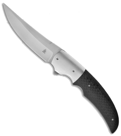 product image for Jason Clark Custom Carbon Fiber Up Swept Flipper Knife CPM-154