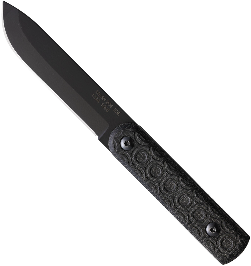 product image for Jason Perry Blade Works Black Puukko Fixed Blade 4.75"