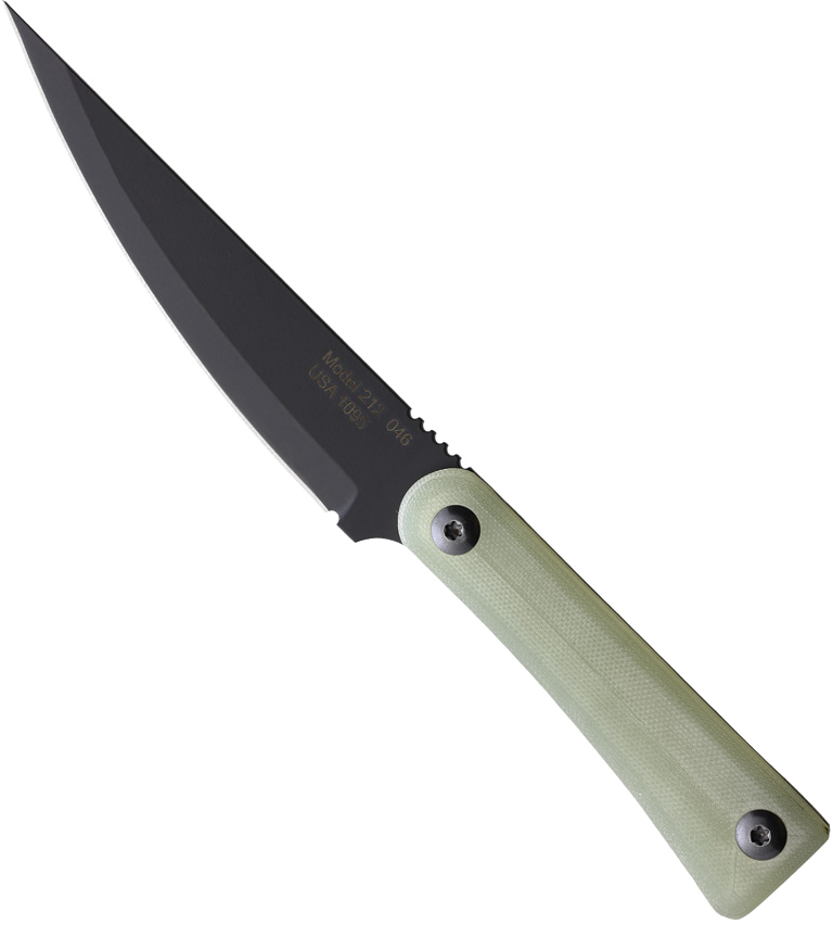product image for Jason Perry Blade Works Black Bushcraft Fixed Blade 4.5" Jade G10 Handle