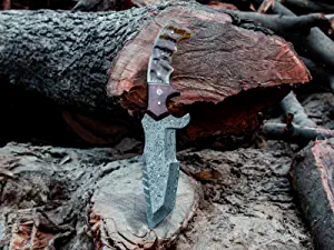 product image for JNR Traders Damascus Steel Tracker Knife with Ram Horn Handle - Model Not Specified