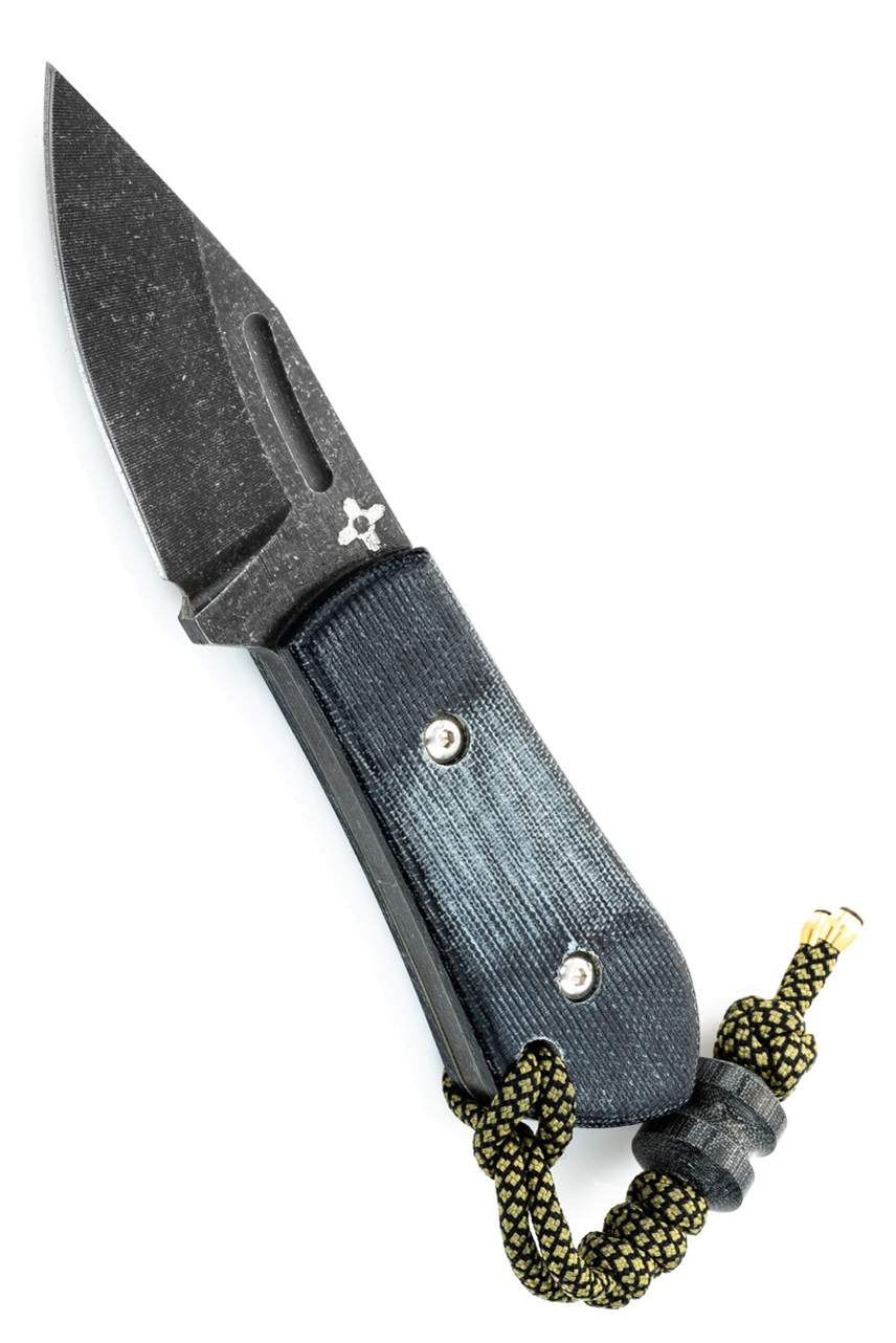 product image for Joe-Loui Chico A2 Black Fixed Blade Pocket Knife