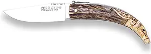 product image for Joker Macho Montés NC141 Hand-Carved Folding Knife with Deer Antler Handle and 3.34-Inch Blade