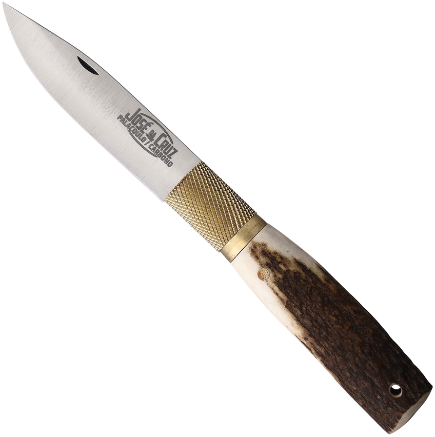 JOSE-DA-CRUZ Stag Handle Satin Finish Folder Knife 3.25 Model