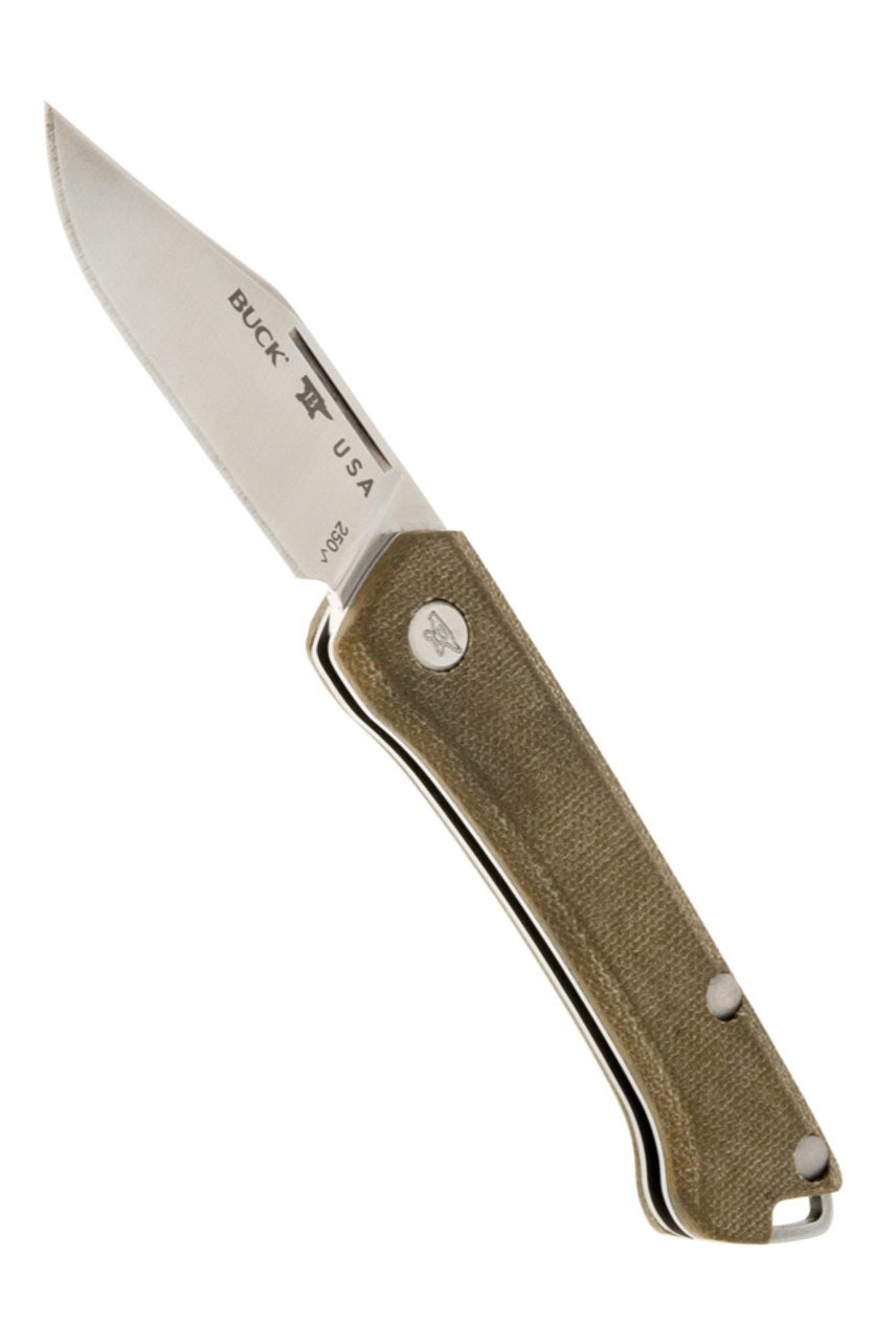product image for K-25 Saunter 250 GRS 1 Green Canvas Micarta Slipjoint Knife