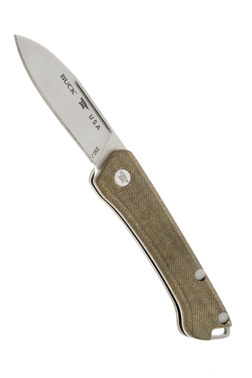 product image for K-25 Saunter Drop Point Green Canvas Micarta 250 GRS