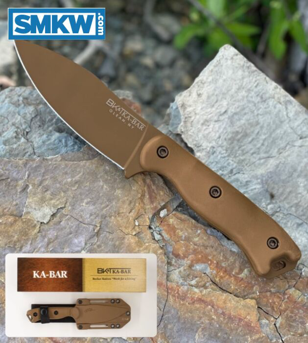 KA-BAR Becker Nessmuk Burnt Bronze Fixed Blade Knife