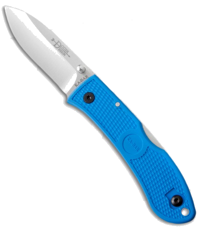 Ka-Bar Dozier Folding Hunter AUS 8A Black Blade Blue Zytel Handle