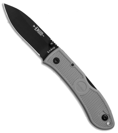 Ka-Bar Dozier Folding Hunter Gray AUS-8 Stainless Blade