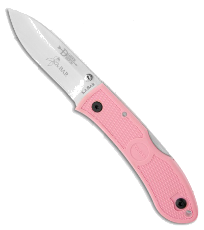 Ka-Bar Dozier Folding Hunter Pink AUS-8 Stainless Blade product image