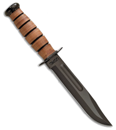 KA-BAR USMC Black Straight Edge Knife Model 1217 product image