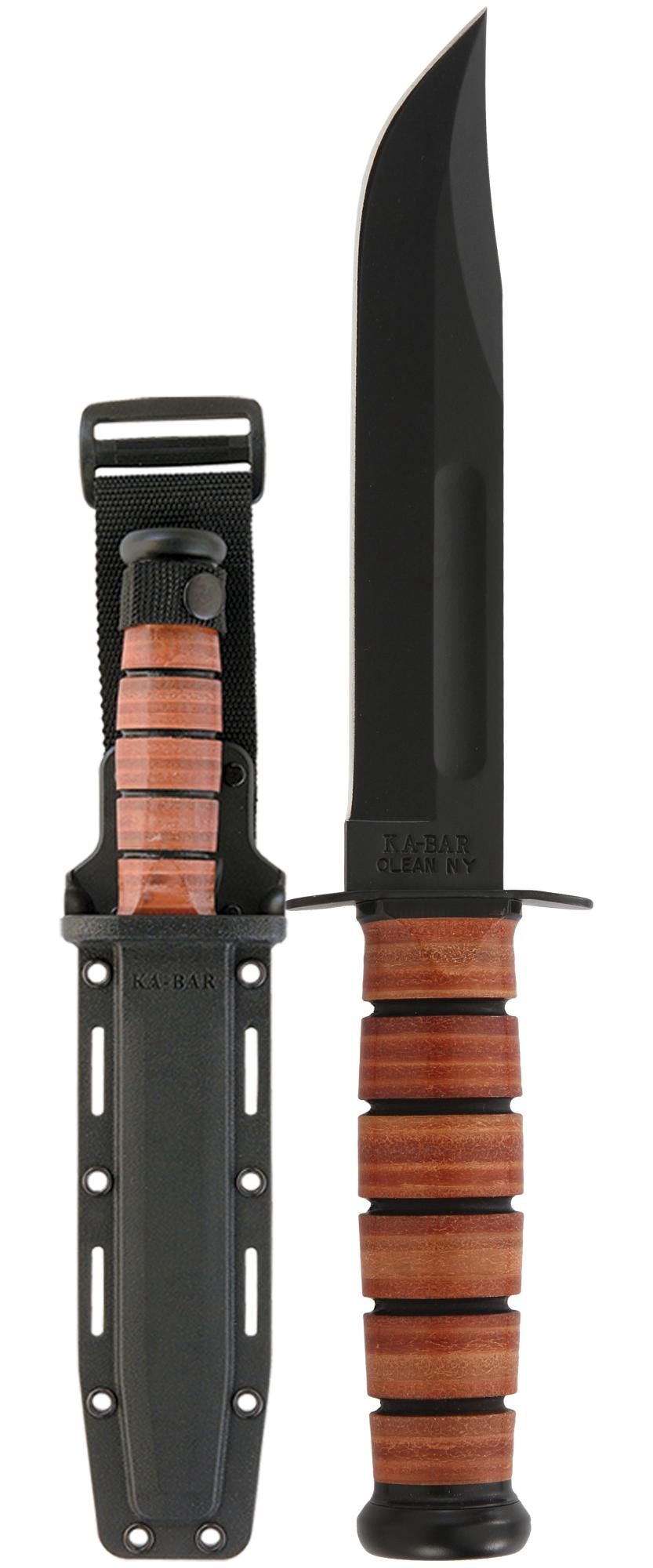 KA-BAR USMC 1095 Straight Edge Black Knife product image