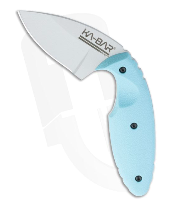 Kabar TDI Astro MP 1480 SF Fixed Blade Knife Gray Plain Edge Blue Handle product image