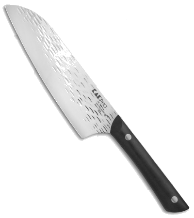 product image for KAI PRO Black Santoku Kitchen Knife 7" Hammered AUS-6M HT7064