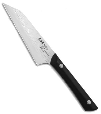 product image for KAI PRO Black Asian Multi Prep Kitchen Knife 5" Hammered AUS-6M HT7069