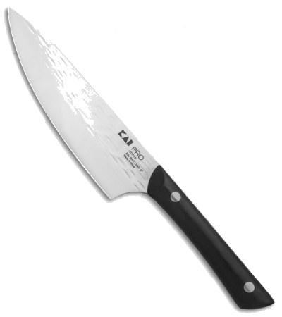 product image for KAI PRO Black 10" Chef's Knife Hammered AUS-6M Steel