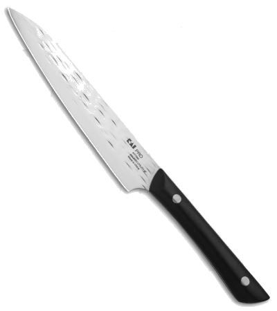 product image for KAI PRO Black Utility Kitchen Knife 6" Hammered AUS-6M HT 7084