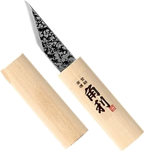 KAKURI Kiridashi Left Handed Knife with Sheath 23mm - Japanese Fixed Blade Knife product image
