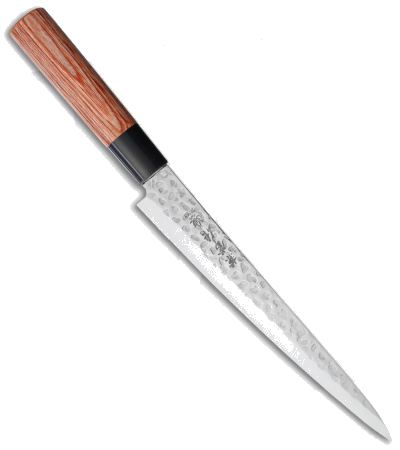 product image for Kanetsune 9.375" Sujihiki Knife Brown Mahogany DSR-1K6 HC