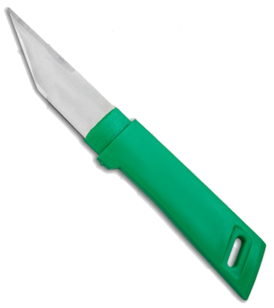 product image for Kanetsune Kiridashi Green Plastic Handle Fixed Blade Knife 420J2 Stainless Steel