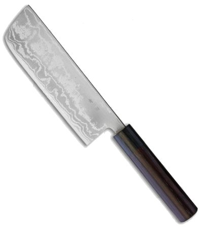 product image for Kanetsune Nakiri Black Damascus Kitchen Knife KC-462