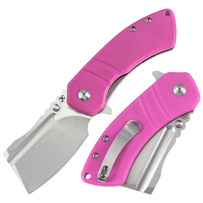 product image for KANSEPT M+ Korvid Pink G-10 Handle 154CM Blade T-2030-B-4U Folding Knife
