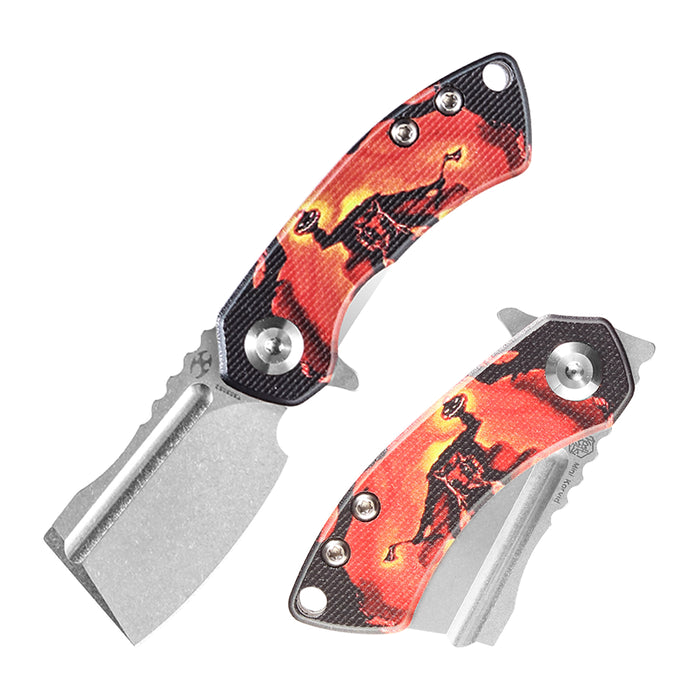 product image for Kansept Mini Korvid Flipper Knife Black G10 Handle 1.45" 154CM Blade T-3030S-2