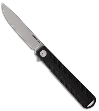 product image for Karbon Knives Beatnik Black Aluminum Liner Lock Knife 14C28N