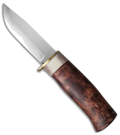 product image for Karesuando Kniven The Buck Fixed Blade Knife Curly Birch Antler Satin 12C27 Steel