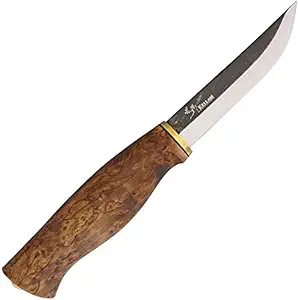 product image for Kellam KLKPR 4 Carbon Steel Blade Puukko Knife with Stained Curly Birch Handles